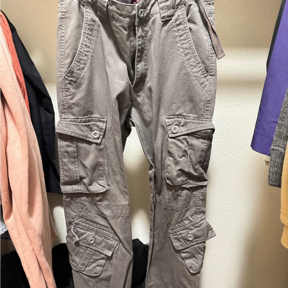 Match Gray Cargo Pants Relaxed Fit